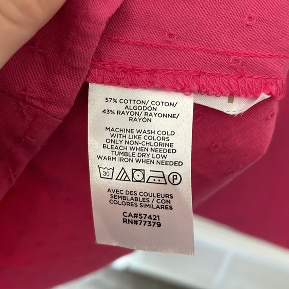 Ann Taylor | Pink Puff Sleeve Tie Waist Midi Flare Cottagecore Dress Small - Picture 9 of 11